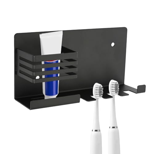 Portacepillos de Dientes Baño de Acero Inoxidable, Porta Cepillo de Diente, Soporte Cepillo de Dientes Eléctrico con Vaso