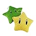 LUPOVIN 2 Unids / Set Super Mario Mini Amarillo Verde Estrellas Pequeño Llavero, Peluche De Cinco Estrellas Modelo Pentagrama Juguetes De Peluche para Niños Regalos 20Cm