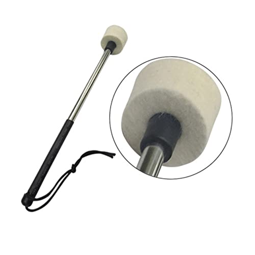 Toyvian ステンレスハンドル羊毛フェルトドラムスティック しっかり接続耐久性大鼓用 打楽器マレット 快適なウールフェルトヘッド設計