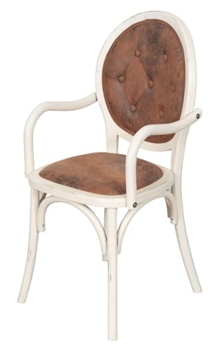 Biscottini Chaises Salle à manger Bois et Simili-cuir Thonet 45x47x96 cm - Fauteuil en similicuir Chambre Vintage - Fauteuil rembourré Salon - Chaise avec...
