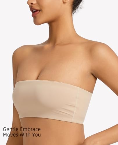 Strapless Bandeau Bras for Women Seamless Stretchy Wireless Bralettes Non-Padded Tube Bra2