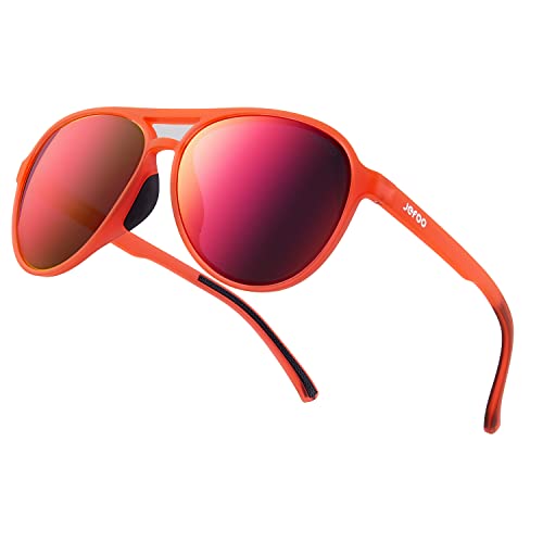 Image of Jefoo Polarized Aviator Sunglasses for Women Men Retro Trendy Sports Sunglasses for Outdoor UV400 Protection