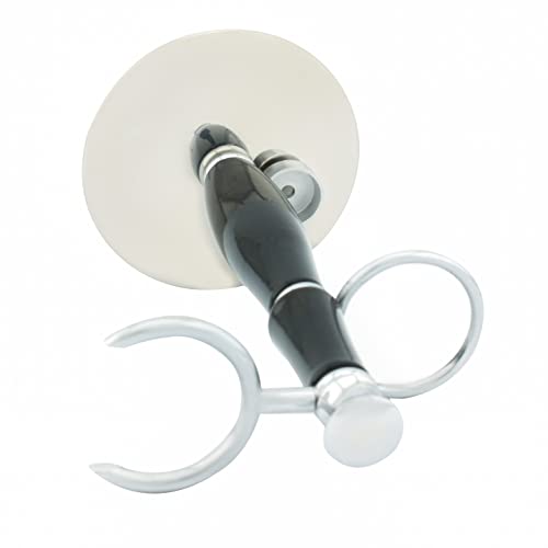 Foto von Rasierständer – Sonderangebot – Rasierständer für Rasierpinsel und Rasierhobel – komplettieren Sie Ihr Herren-Rasierset mit diesem hochwertigen Chromständer (schwarz)