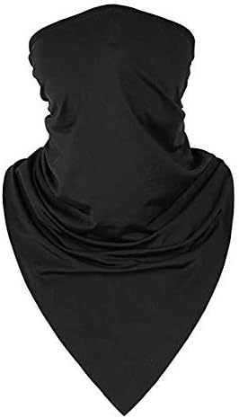 Summer Face Scarf Mask Sun UV Dust Protection Breathable Elastic Face Scarf Mask for Hot Summer Cycling Hiking Fishing Black
