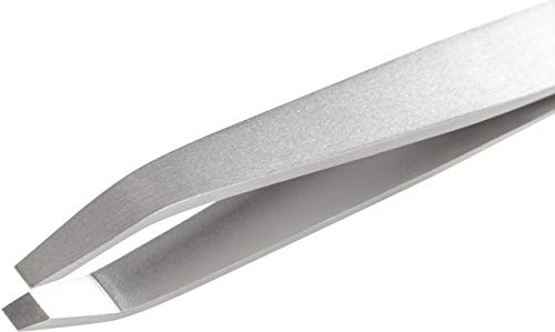 REMOS Augenbrauenpinzette aus Edelstahl mit gekröpfter, gerader Spitze 9.5 cm - Image 3