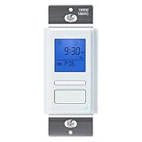 Ortis 7-Day Programmable in-Wall Timer Switch, Blue Backlight, Auto On/Off at Sunrise/Sunset, 3 Operating Modes and 7 Custom Schedules, Compatible with Fans and Motors, Neutral Wire Required
