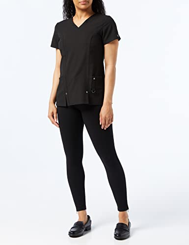 Dickies Womens Xtreme Stretch V-Neck Medical Scrubs Shirts, Black, 3X-Large Plus #TOP4