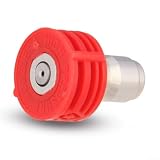 Ugello Lavaggio Auto 1/4" Acciaio Inox Alta Pressione(Red)