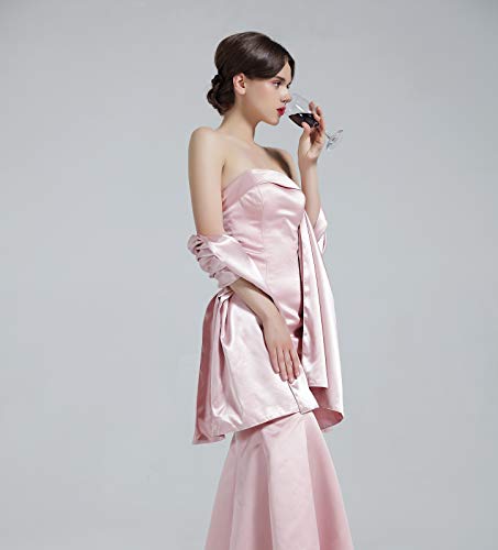Satin Warp Scarf Shawl Bridal Stole Wedding Silky Shrug for Women's Evening Prom Party 7
