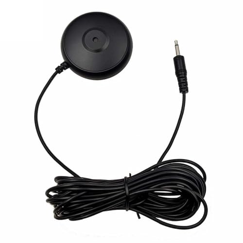 YUELER 3.5mm Microphone 5m ABS HiFi Enlarge Voice Plug and Play for Laptop Desktop Computers Recordings Games Streaming Black