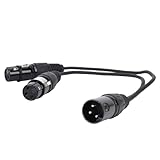 SUNGOOYUE Male XLR in Duppetpetto Facchio Facchio Forms for Speater Mixer Microfone, 3 Pin XLR Adapter Cable for Recording in The Studio, Long Term Robust Metal Housing, Suitable for Power