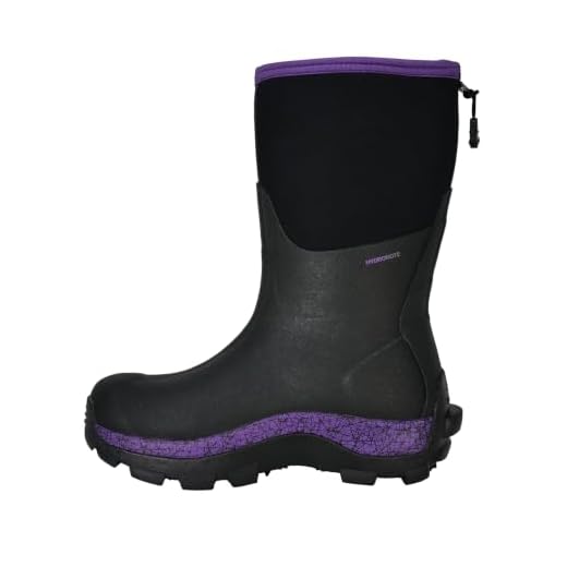 Dryshod Womens Arctic Storm Extreme-Cold Conditions Winter Mid Boot Black/Purple 11