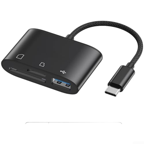 Lector de tarjetas USB C para adaptador SD TF de 5 Gbps de alta velocidad para convertidor OTG con carga PD de 60 W para portátil (H)