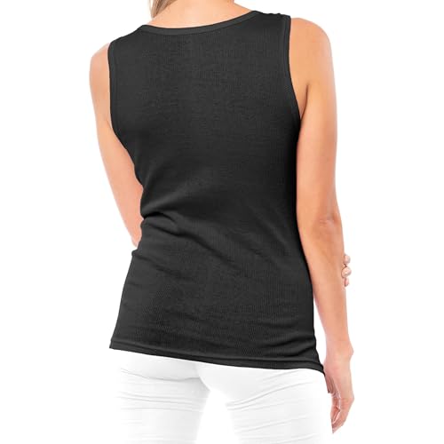Sexy Basics Women's Knit Rib Tank Tops | Lightweight Cotton Blend Sport Cami | Multi Pack Colors3