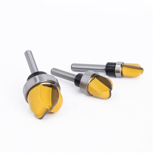 �g���}�[ �r�b�g 1PCS 6mm 6.35mm Shank 1-1/8 3/4 Inch Diameter Bowl Tray Router Bit Round Nose Milling Cutter With Bearing For Woodworki