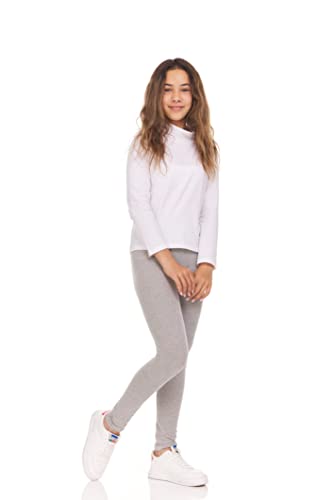 Girls Turtleneck Long Sleeve Shirt Set, Cotton Pullover Turtle Neck Top, Base Layer, 4 Pack/Multicolor/Medium 5/6 #TOP4