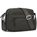 ONEKERUN Bolso Bandolera Mujer Mediano Nylon Bolsos de Mujer Casual Bolso Cruzado Impermeable Multibolsillos Crossbody Bag con Correa Ajustable Bolsos de Mano para Escuela Diario Trabaja