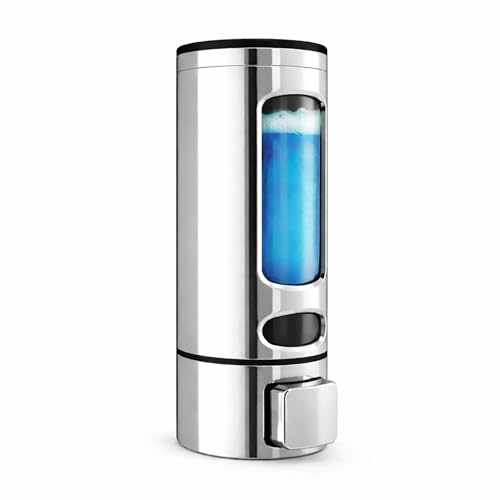 Image of ABS Liquid Soap Dispenser Wall Mounted for Bathroom & Wash Basin | Handwash Bottle Holder, Shampoo & Sanitizer Dispenser for Kitchen, Toilet & Shower Use (Chrome)
