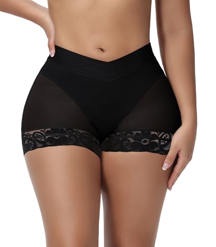 SHAPSHE Butt Lifting Shorts Fajas Para Mujeres Body Shaper Lower Tummy Control Shapewear for Women Shorts Shapewear Thigh Slimmers Lower Belly Shapewear High Compression Black Medium