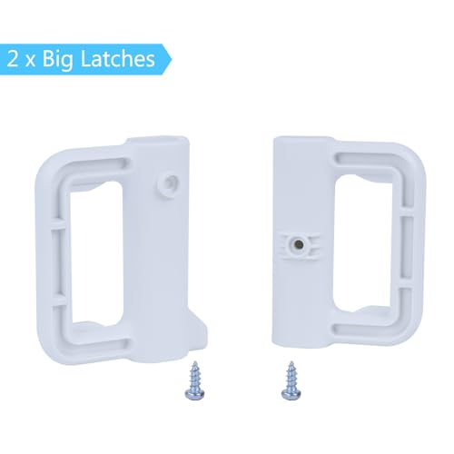 KISKIZ Extra Wide Baby & Dog Gate Full Set, White
