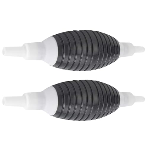 HEALLILY Bomba de Transferencia Manual Plástico Resistente Diseño Esférico Grueso y Gran Flujo Paquete de 2 Unidades para Combustible y Aceite para Automóviles y Motocicletas