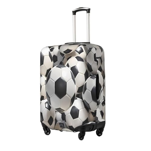 Soccer Balls White Luggage Covers For Suitcase Travel Suitcase Cover Scratch-Resistant Covers For 25-28 Inch Luggages L2