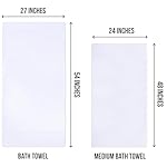 Utopia Towels 6 Pack Medium Bath Towel Set, 24 by 48 Inches, 500 GSM 100% Ring Spun Cotton, Lightweight and Highly Absorbent Quick Drying Premium Towels for Hotel, Spa and Bathroom, White - Image 3