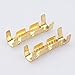 Quick Docking Connect Wiring Terminal Brass Crimp Electric Butt Connector Kit U-Shaped Tab 0.3-1.5mm² Brass Crimp Terminals Kit Connectors Tool Yellow