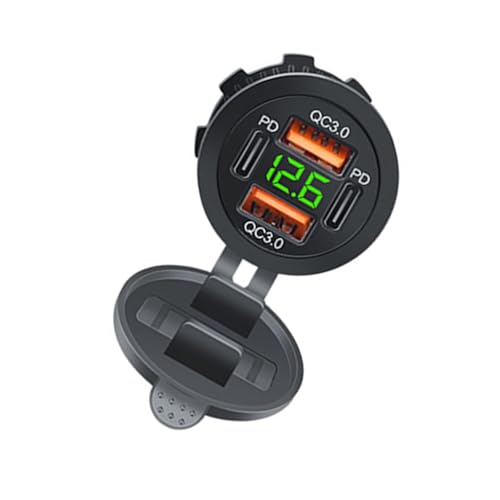 12V-24V USB 電源コンセント車の充電ソケットダブル A + ダブルタイプ C コンセントポートボートマリントラック車両