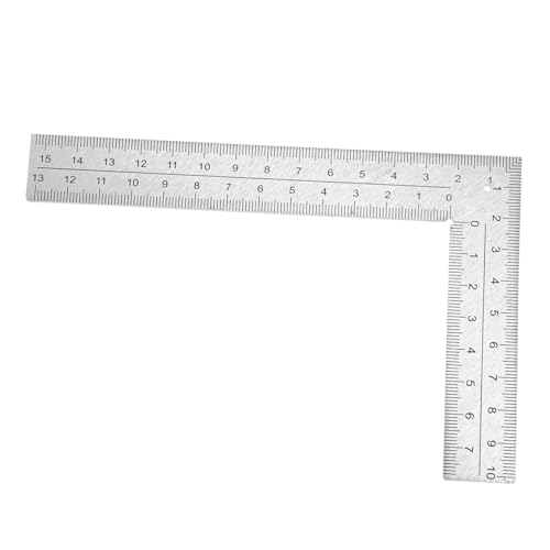 Toyvian 不錆鋼角尺 木工用字形直角定規 多機能測定ルーラー 大工用建築設計用 目盛り付き精密レイアウトツール