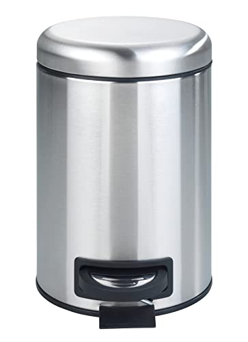 WENKO Leman Cosmetic Pedal Bin Stainless Steel Matt 3 L - Image 3