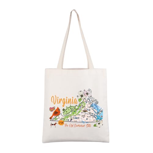 Bolso tipo tote CMNIM Virginia State - Souvenir de viaje o regalo para mudanza o bienvenida a Virginia miniatura 1