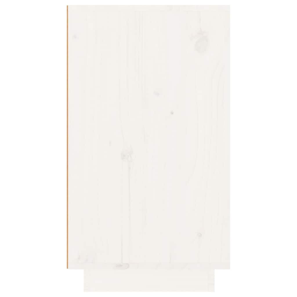 Mueble de vino blanco 23 x 34 x 61 cm, madera maciza de pino