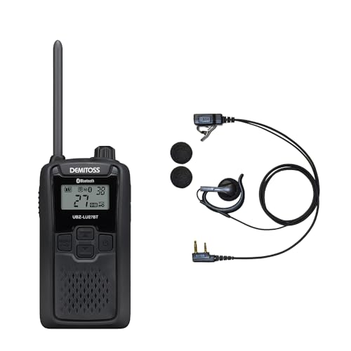 ケンウッド 中継機対応 特定小電力 トランシーバー DEMITOS UBZ-LU27 (Bluetooth対応/非対応) + 対応 イヤホンマイク BLUE CENTURY K025 セット (Bluetooth対応, 1台セット)