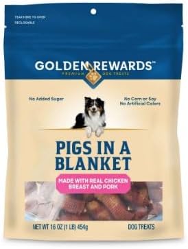 (2 Pack) - Golden~Rewards Air Dried Jerky Treats Pigs in A Blanket for Dogs - 16 Oz.