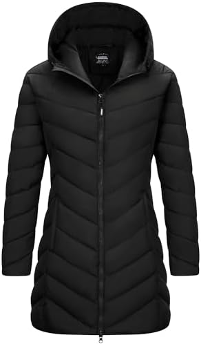 WenVen Winterjas voor dames, warme jas, winddicht, waterdicht