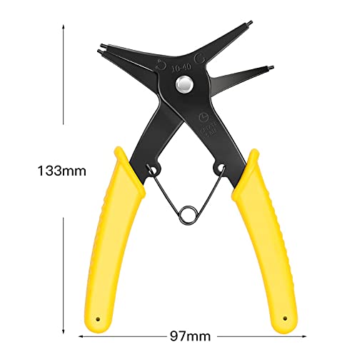 Pliers,Eryue 2 In 1 Circlip Pliers Internal External Dual-Use Retaining Snapring Plier Multifunctional Circlip Pliers Hand Tool #TOP7