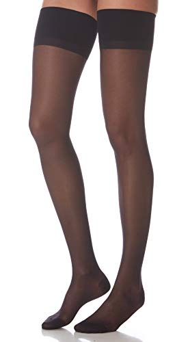 Scudotex - Media Larga 140 Denier Extra, Negro, Talla 6