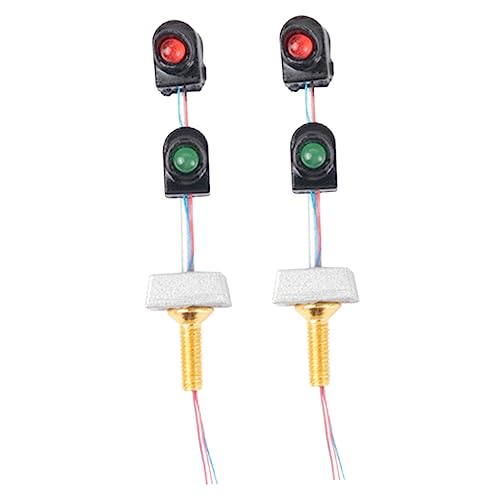 DOITOOL 5sets 2pcs Miniature Traffic Light Model for Sand Table Decor Realistic Signal Lamp Accessory Safe Durable DIY Train Layout Supply Intricate Detail for Eye Catching Display 2pcs*5