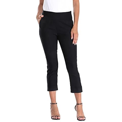 HDE Women's Pull On Capris with Pockets Cover