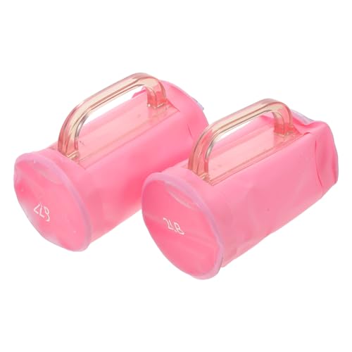 Haltères de voyage 1.8 kg Ciieeo roses en PVC étanche pour la musculation nomade