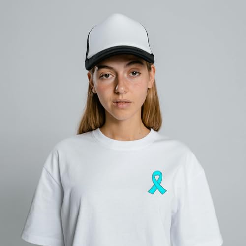Image of Awareness Enamel Lapel Pin - Nickel and Gold Plated Ribbon Pin - Prevention and Awareness Ribbon - Jewelry Brooch Pin with Secure Clutch Back