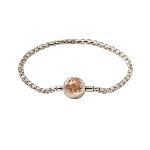 ZFHTJEKNCS Pulseras Cadenas de eslabones de Oro Rosa Moda para Mujeres Hombres Estilo Europeo de Moda Regalo de Karma casera