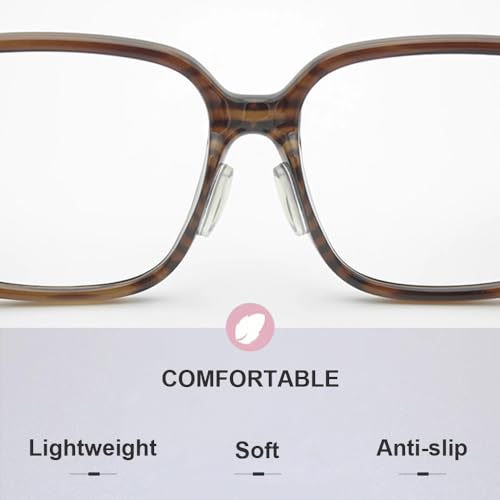 Image of Mr.ZzjOOj Eyeglass Nose Pads, Soft Silicone Adhesive Nose Pads for Glasses, 3.2mm Heighten Anti-Slip Air Chamber Glasses Nose Pad for Full Plastic Frames, 12 Pairs (Clear)