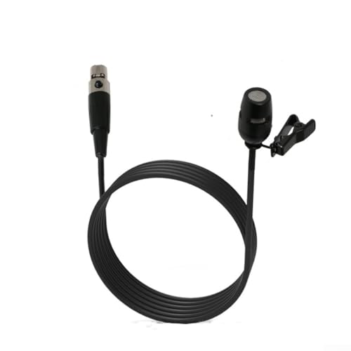 Micrófono Lavalier XLR omnidireccional de 4 pines compatible con micrófono de solapa ligero...