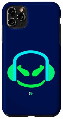 Funny DJ Mallow's SmilingFace �n�[�t�O���[���ƃu���[ �X�}�z�P�[�X iPhone 11 Pro Max �p