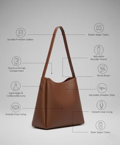 Image of PAVILONN Women Shoulder Purse Office Tote Work Handbag Structured Carry Bag with Large Capacity Travel Satchel Elegant Professional Ladies Fashion Accessory for College Shopping Everyday Use | Premium Leather Bags, Large Capacity Totes, Adjustable Strap Bag, Spacious Office Bags, Lightweight Lady Bag, Elegant Travel Bags