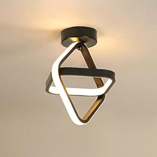 Goeco Nowoczesna Lampa Sufitowa LED, Dekoracyjna Lampa Sufitowa LED 24W 2700LM do korytarza Balkon Schody, 3000K Ciepłe białe światło, średnica 22cm