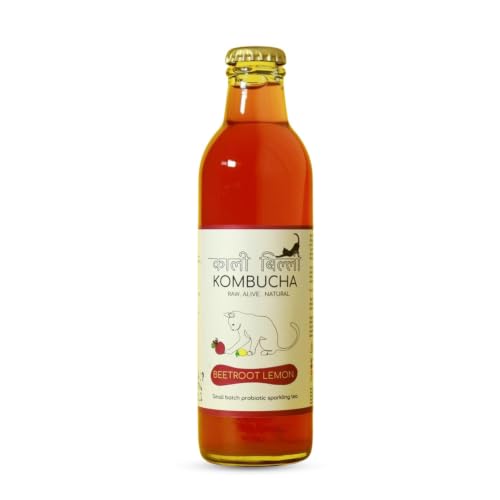 Image of KAALI BILLI Kombucha Beetroot Lemon | Naturally Brewed Fermented Tea with Beetroot and Citrus Flavor | Tangy Refreshing Beverage | 250 ml
