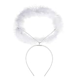 flexible ajustable WIDMANN 8636A - halo Blanco de marabú con Diadema en One Size